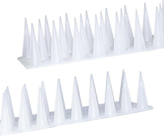 Bird Spikes,Clear,20 Pack Bird Deterrents for Outside,Keep Raccoon Squirrel Pigeon Away,Fence Spike for Garden Patio