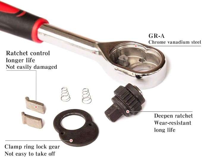 Egofine 12pcs 1/4 Inch Mini Ratchet Socket Wrench Set, Drive Socket Set with 10 Sockets (4-13mm) and 2 Way Quick Released Ratchet Handle and Extension Bar