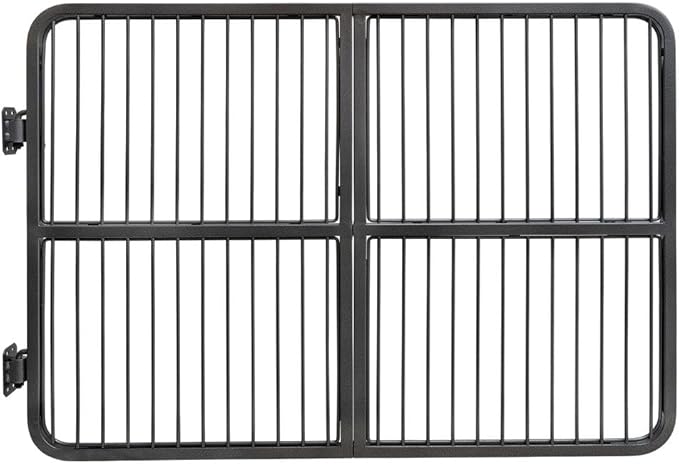 EASY-UP Titan Horse Stall Gates | Heavy-Duty Steel Construction | Rust-Resistant Finish | Ideal for Barn, Farm & Equestrian Use | Straight Gate - 48" Wide | Color Gray Armor