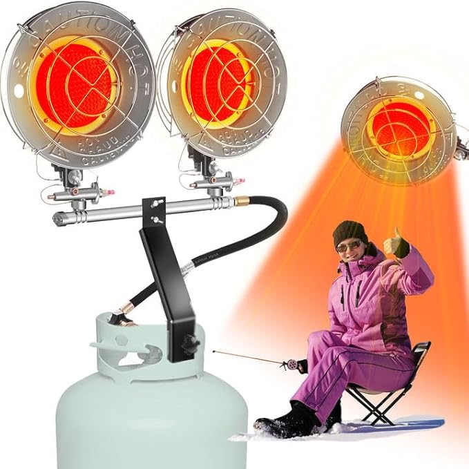 30000 BTU Portable Propane Heaters for Indoor Outdoor Use, Natural Gas Propane Tank Heater for Patio Garage RV Camping Tent Hunting Ice Fishing Shed Emergency Power Outage, Large Safe Space Heater