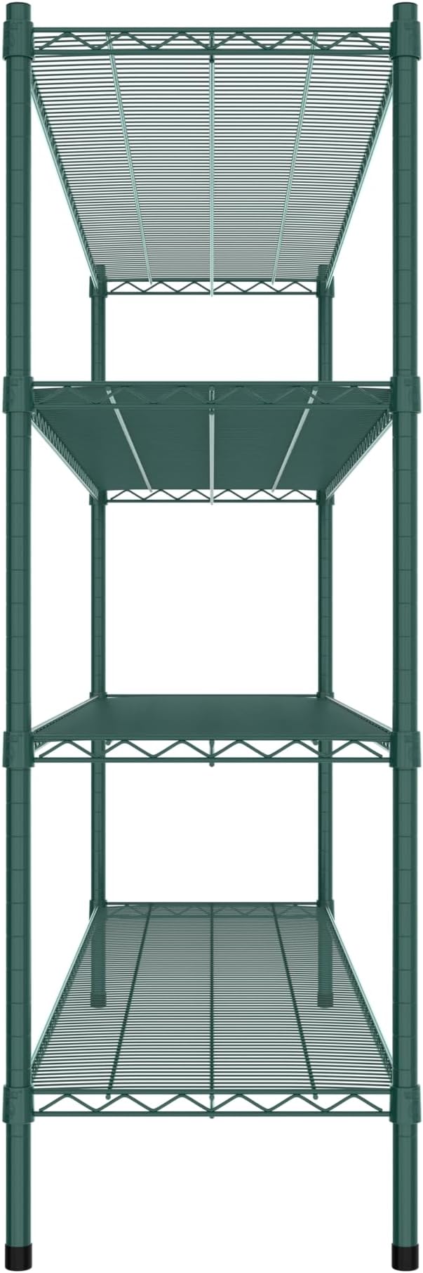 Commercial NSF Listed Green Epoxy Stationary Wire Shelving Kit 18" x 72" x 54", with 4 Shelves Perfect for Warehouse, Walk-in Refrigerator, Freezer, Grocery Store, Restaurant, Dishroom