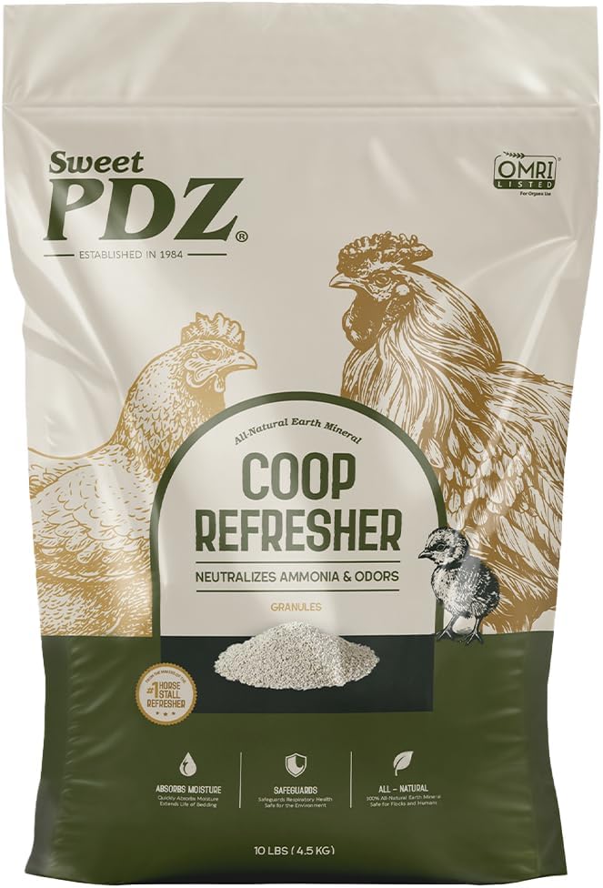 Coop Refresher - Zeolite Odor Eliminator - Essential Chicken Coop Accessory - 10 lbs