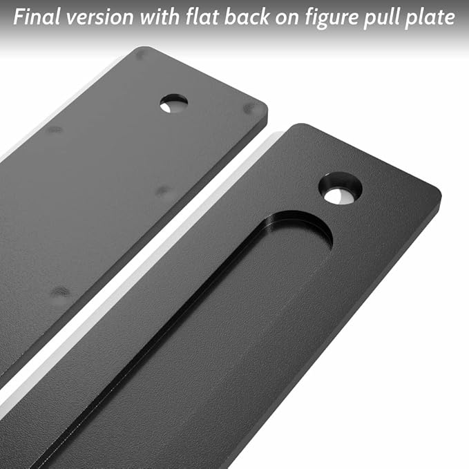 SKYSEN 2 Pack 12" Barn Door Handles, Sliding barn Door Pull Handle, No Gap Flat Plate Design- Heavy Duty- Round- Easy to Install- Matt Black (681-2)
