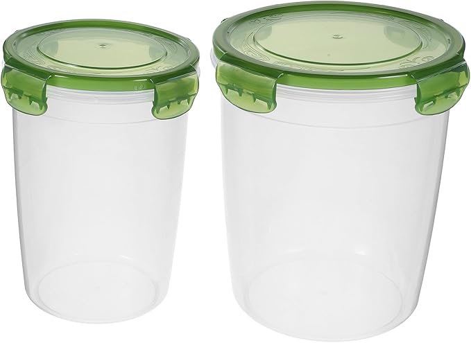 2pcs 2pcs Kitchen Grain Storage Containers with Airtight Sealed Lids Food Canisters for Dry Goods and Vegetable Pantry Organizers