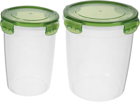 2pcs 2pcs Kitchen Grain Storage Containers with Airtight Sealed Lids Food Canisters for Dry Goods and Vegetable Pantry Organizers