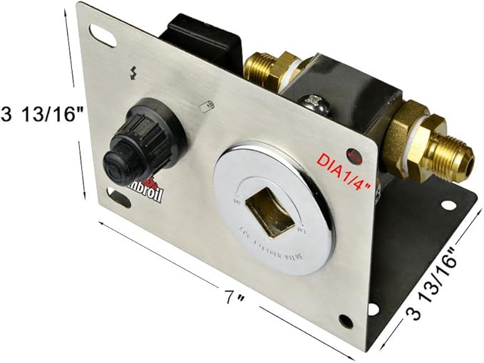 Stanbroil Fire Pit Gas Burner Spark Ignition Kit – Including Push Button Igniter Gas Shut-Off Valve with Key