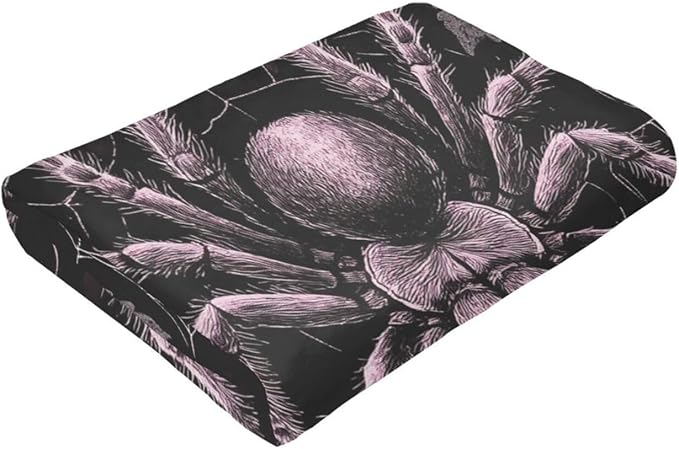 Gothic Spider Throw Blanket Rose Spiders Blankets Aviation Spider Web Fleece Plush Super Soft Cozy Warm Lightweight Decor Gifts for Boys Girls Kids Adults Men Women 50" x 60"