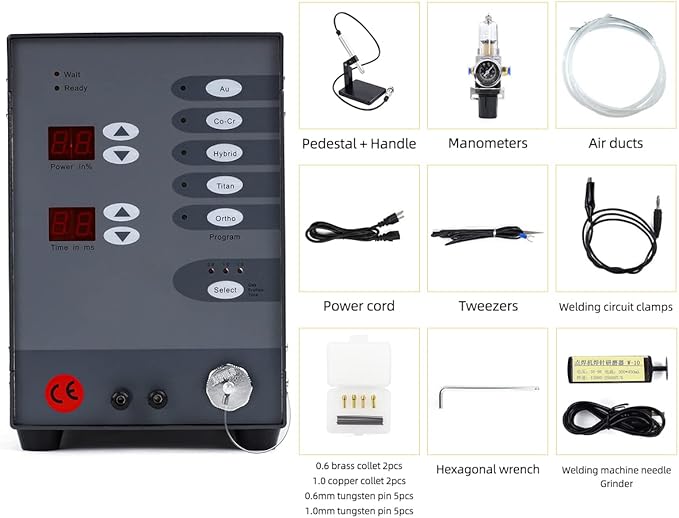 Jewelry Automatic Spot Welding Machine 110V 60HZ Pulse Argon arc Welding Machine Jewelry Welding Machine, Used for DIY Jewelry Repair Tools to Repair Gold and Hardware Workpiece Welding.