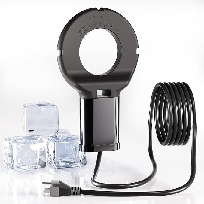 2PCS 500 Watt Bird Bath De-Icer with Thermostat, Cast Aluminum Submersible Chicken Water Heater, Heated Bird Bath, Power Cord 9.8 Ft