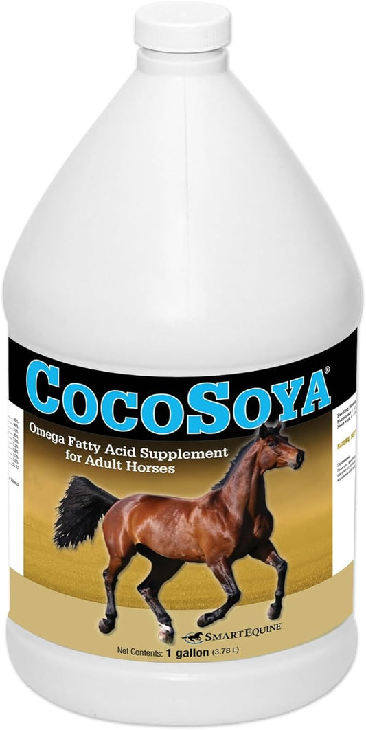 SmartEquine CocoSoya Oil | Oil for Skin and Coat | Contains Soybean and Coconut Oil for Overall Coat Shine and Horse Health | Nourishing Fatty Acids for a Lustrous Appearance | 1 Gallon