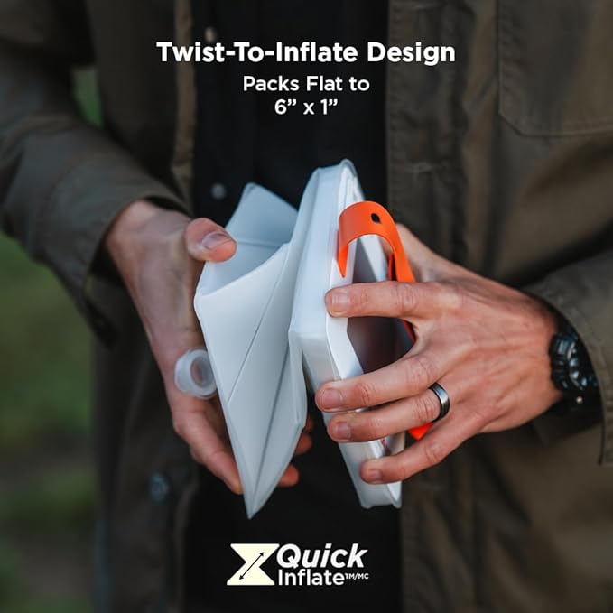 LuminAID 2-in-1 Solar Camping Lantern and Phone Charger - Inflatable LED Lamp for Camping, Hiking and Travel - Emergency Light for Power Outages, Hurricane, Survival Kits - As Seen on Shark Tank