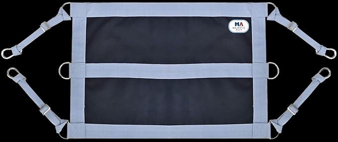 Majestic Ally 1200D 29"x19" Horse Stall Guard with Adjustable Straps and Hardware (Grey Black)