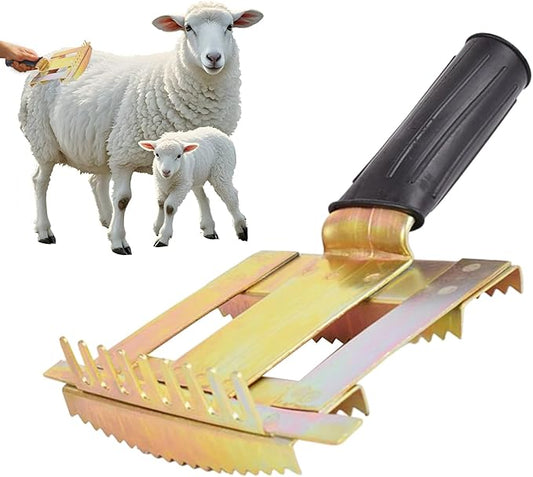 Horse Brush, Livestock Grooming Comb, Portable Equine Hair Removal Brush, Durable Handle Mane Tail Cleaning Tool, for Pet Cattle Horse Goat Sheep Stable Farm Outdoor Care Daily Use Groomer Supplies