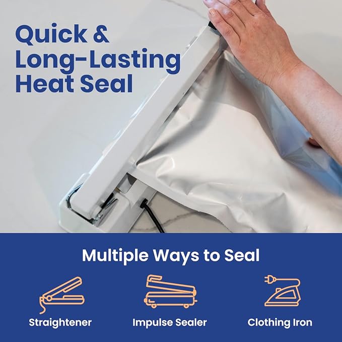 Wallaby 60 Count 1-Gallon Gusset Mylar Bags with 400cc Oxygen Absorbers, 15 Mil Total Thickness Long-Term Food Storage Pouches, 10x14 Stand-Up Resealable Heat-Sealable Airtight Packaging - Silver