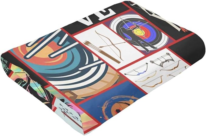 Archery Throw Blanket Sports Blankets Fleece Plush Flannel Super Soft Cozy Warm Lightweight Archery Sports Decor Gifts for Boys Girls Kids Adults Men Women 40" x 50"