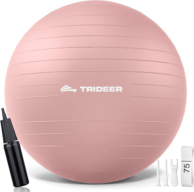 Trideer Exercise Ball Yoga Ball,Office Seating & Balance Ball Chair, Stability Ball for Pilates, Physical Therapy,Core Training & Balance Improvement & Stretching