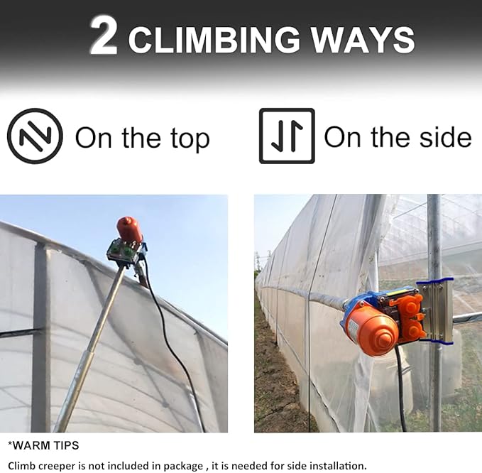 UYGALAXY 100W Greenhouse Film Roll Up Motor with Limit Switch, Waterproof Electric Greenhouse Film Curtain Roller Frame Shed DC 24V 2.8RPM for Greenhouse Ventilation, Automatic Venting