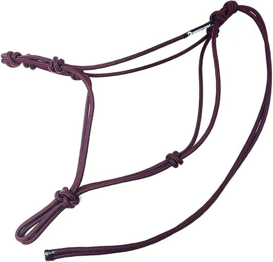 Horse Rope Training Halter - 4 Knot 1/4" Stiff Halter Cord - Used by Famous Trainers Multiple Sizes Multiple Colors