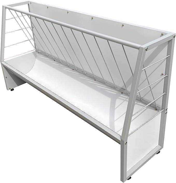 5 Ft Pasture Hay Feeder, Heavy Duty Galvanized Steel Livestock Hay Feeder, Outdoor Pasture Feeder for Sheep, Goats, Pony and Miniature Horses