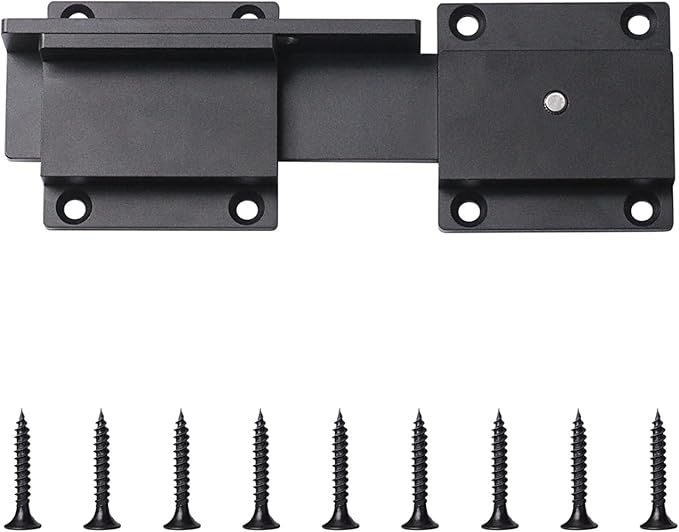 Flip Gate Latch Lock with Padlock Hole, 4mm Heavy Duty Flip Gate Door Latch Lock Aluminum Gate Latch for Wooden Fence Outdoor Doors, Metal Gates, Wooden Fences, Barn Doors, Garages, Yards