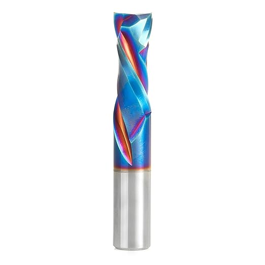 Amana Tool Spektra Extreme Tool Life Coated Solid Carbide CNC Compression Spiral Router Bit, 46706-K, 1/2 D x 1-1/4 CH x 1/2 Shank x 3 Inch Long 2 Flute