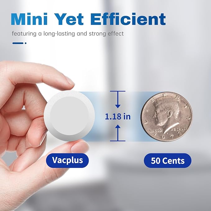 Vacplus Toilet Bowl Cleaner Tablets 100 PACK, Automatic Toilet Bowl Cleaners with Bleach for Deodorizing and Descaling, Bathroom Cleaner Against Tough Stains
