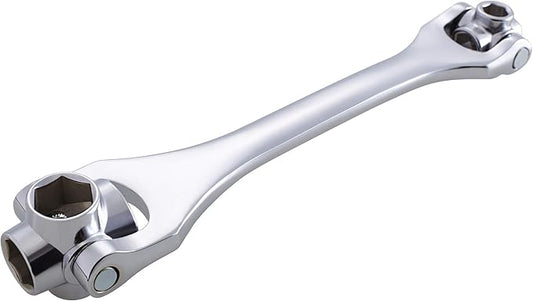 Lichamp 8-in-1 Socket Wrench Metric 8-21mm, Flexible Dog Bone Multi Functional Household Universal Hexagon Spanner, 360 Degree Rotating Head