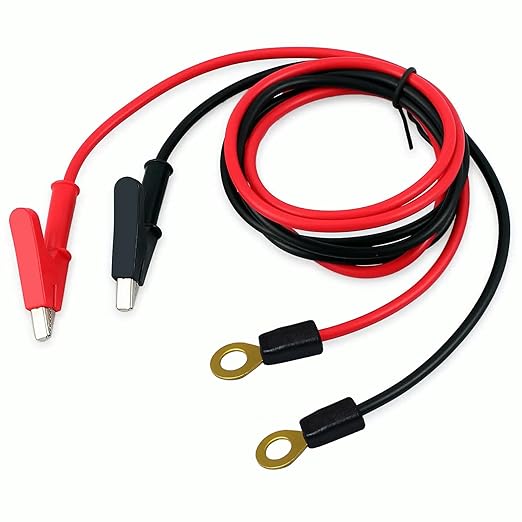 Electric Fence Wire Connect,3.28 ft Electric Fence Wire Connectors Jumper Leads Cable, Electric Fence Wire with Alligator Clips for Energizer and, Electric Fence Tester (TH 16A 1m)