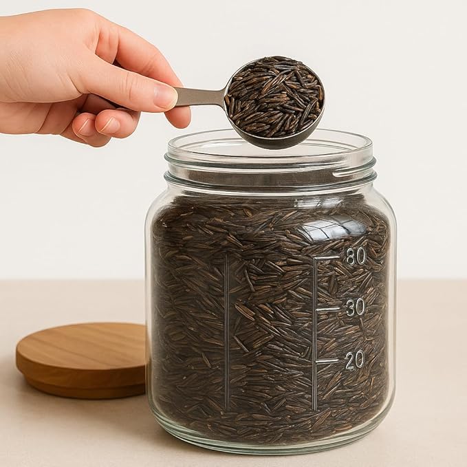 kitchentoolz Large Mason Jars with Lids – 64 oz Mason Jars Wide Mouth, 1/2 Gallon Glass Jar with Lid for Pantry Storage, Canning, Flour, Dry Goods – 2 Pack