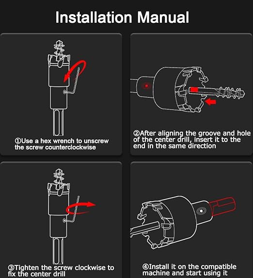 ASNOMY 14Pcs TCT Hole Saw Kit, 1/2"-2-1/8"Inch Tungsten Carbide Tipped Hole Cutters Set Heavy Duty Hole Saw for Metal Stainless Steel Iron Wood Plastic, with Extra 2pcs Pilot Drill Bits