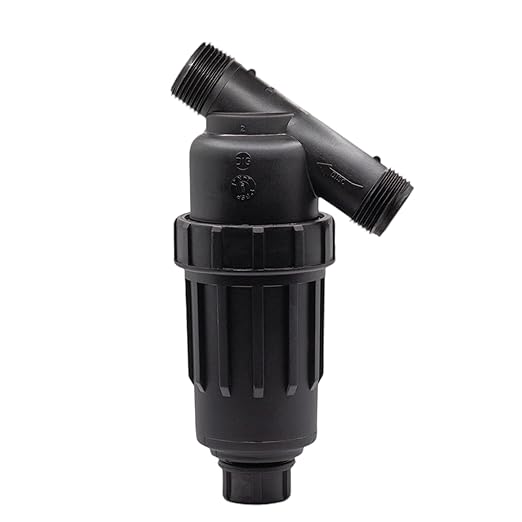 DIG P17-200 1" All-Purpose Heavy Duty Drip Irrigation Kit MPT Inline Y Filter with 200 Mesh Stainless Steel Screen and Flush Cap for Optimal Irrigation Protection
