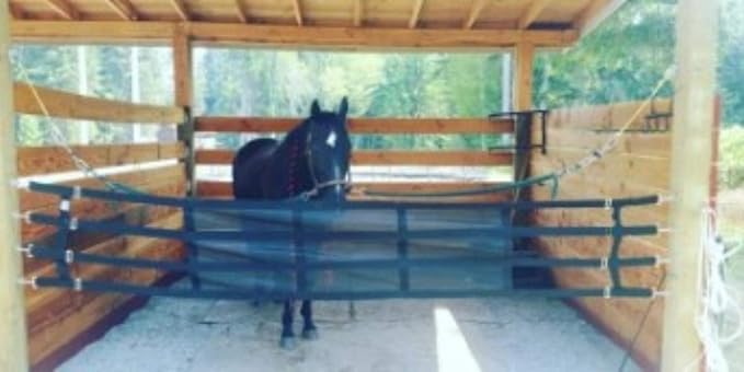Dura-Tech Aisle Guard | Color Black | Expands 10' to 12' | High Visibility Nylon Mesh | Promotes Maximum Airflow | Comes with Installation Kit Quality