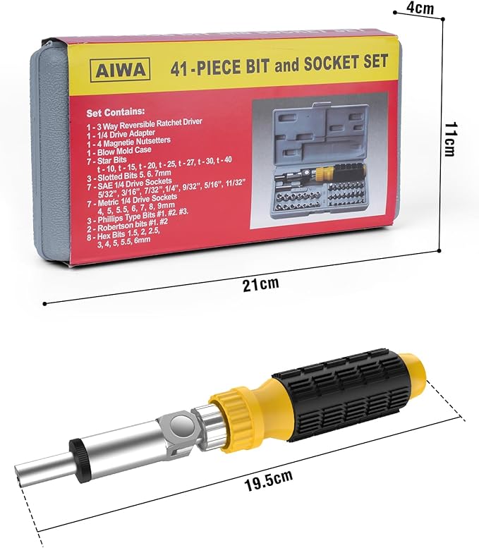 41Sets Magnetic Socket Wrench Screwdriver Set Multifunction Screwdriver Precision Set Tool Socket Wrench Combination Tool Kit