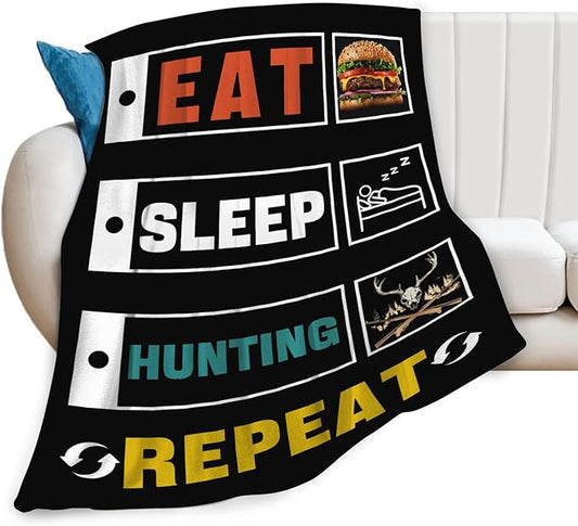 Hunting Blanket Gifts for Men Dad Hunters Throw Blankets Cozy Plush Fleece Deer Decor Flannel Fuzzy for Couch Chair Bed 60"X50"