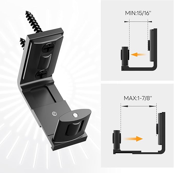 Sliding Barn Door Floor Guide Bottom Adjustable Roller Guides Wall Mounted Black