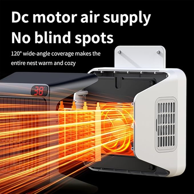 Dog House Heater, Chicken Coops Heater Safe & Efficient Heating for Pet Houses With Overheat Safe& Anti-Chew Cord Wall Mounted Design Heaters for Outdoor & Indoor Use