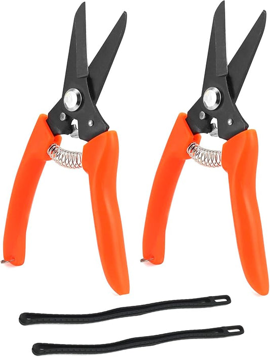 QWORK Hoof Trimmers Goat Hoof Trimming, 2 Pack 7" Multipurpose Nail Scissors Daily Trim for Pig Trotters, Sheep, Alpaca, Lamb and Pruning Potted Plants