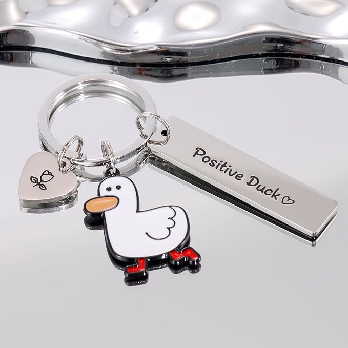 Gifts for Duck Lovers Women Men Hunters Inspirational Ducks Charm Stuff Duck Keychain