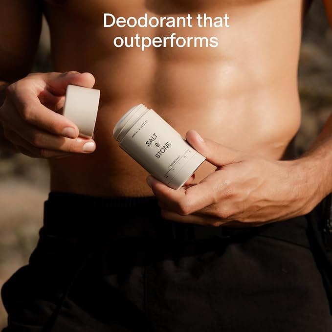 SALT & STONE Aluminum Free Deodorant | Extra Strength 48 Hour Protection for Women & Men | Made with Seaweed Extracts, Niacinamide & Prebiotics (Black Rose & Oud)