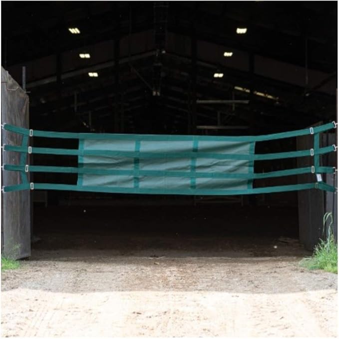 Dura-Tech Aisle Guard | Color Black | Expands 10' to 12' | High Visibility Nylon Mesh | Promotes Maximum Airflow | Comes with Installation Kit Quality