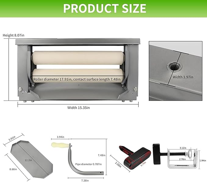 Upgraded Heavy Duty Clothes Wringer, Laundry Wringer for Chamois Cloth, Sponge, Dual Knob Design for Easier Operation
