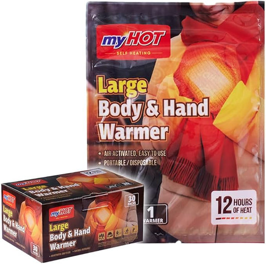 Body & Hand Warmers (20, 30, 40 Bulk Pack) - R.O.K. Army Tested Standard Issue Quality - Long Lasting Heat, Non-Adhesive, Disposable, Air-Activated Warmers for Camping, Cold Weather, Skiing, Hiking