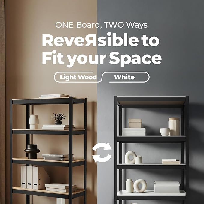 HOMEDANT House 48" Wide Boltless Heavy Duty Garage Storage Shelving Adjustable 5-Tier Metal Shelves Laminated Organization Shelf Industrial Utility Rack for Pantry Warehouse Office Store 3Pack