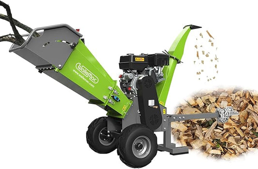 420cc 14HP 6-Inch Wood Chipper Shredder Mulcher E-Start Gas Powered B&S Engine EPA Certified with Towbar/Emergency Stop Button (B&S Engine, Electric Start)