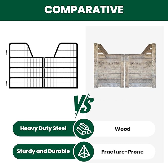 48" L X 32" H Horse Stall, Heavy-Duty Horse Stall Gates, Easy Install Heavy-Duty Steel Gate for Horse, Gates; Horse Gate for Horses & Horse Barns