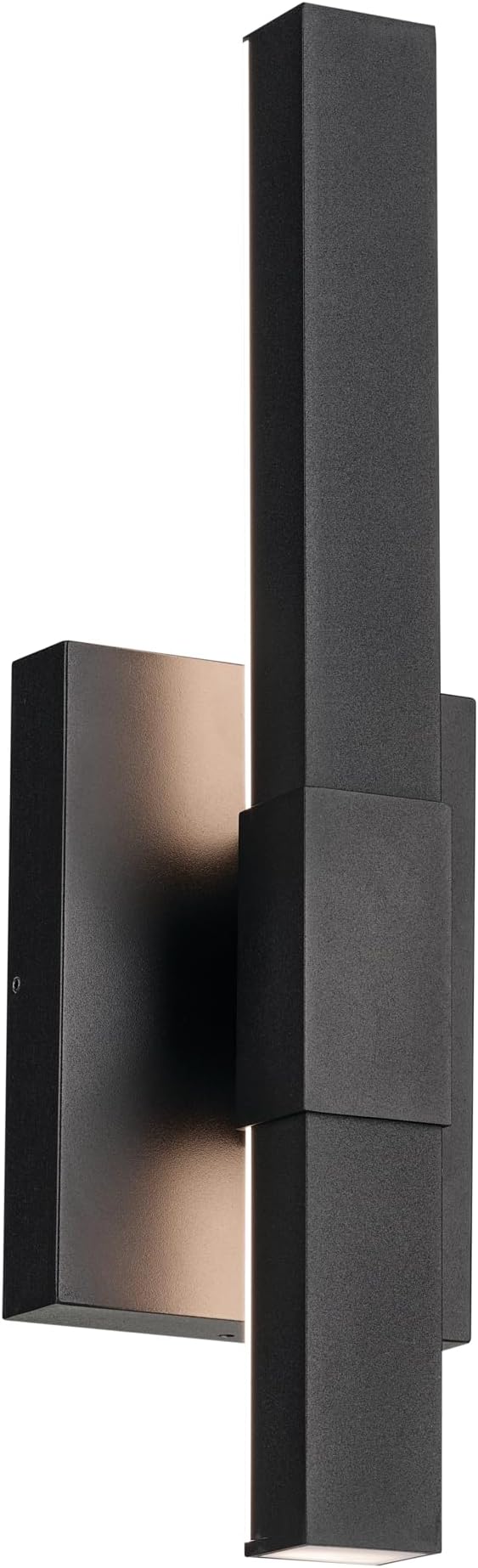 KICHLER Nocar LED Textured Black Modern Garage or Patio Outdoor Wall Light for Outdoor Walls, Exterior Doors, Garage, Porch or Patio Walls, 16"