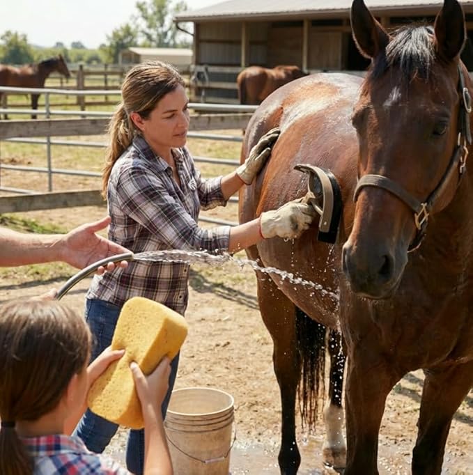 Horse Grooming Kit 13 Piece, Horse Brushes for Grooming Supplies Set with Organizer Bag, Horse Brush & Curry Comb for Effective Cleaning, Gift for Horses Riders Beginners