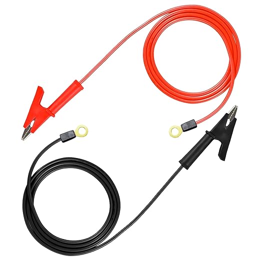 Electric Fence Wire Connect,3.28 ft Electric Fence Wire Connectors Jumper Leads Cable, Electric Fence Wire with Alligator Clips for Energizer and, Electric Fence Tester (TH 16A 1m)