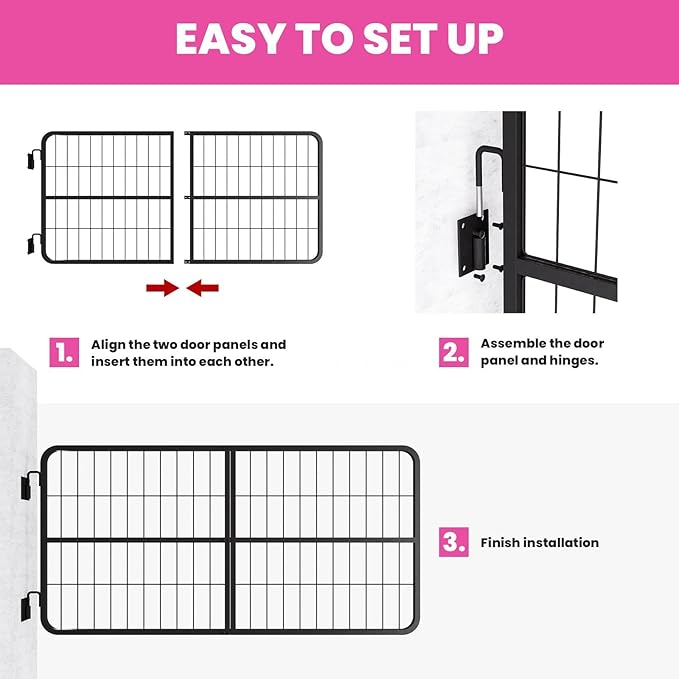48" L X 24" H Horse Stall, Heavy-Duty Horse Stall Gates, Easy Install Heavy-Duty Steel Gate for Horse, Gates; Horse Gate for Horses & Horse Barns