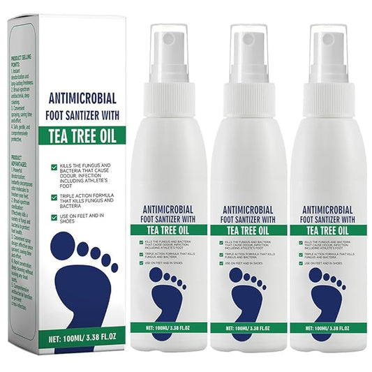 Antimicrobial Foot Spray with Tea Tree Oil, Quick Antiperspirant to Remove Foot Odor and Refreshing and Comfortable (3)